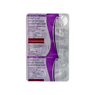 EMPANORM M 25/1000 Tablet 10's - Diabetes-Ant