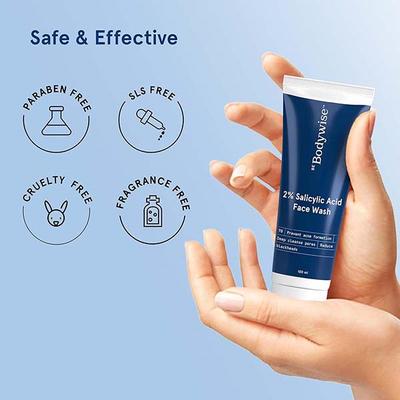 Be Bodywise 2% Salicylic Acid Face Wash for Acne & Blackheads 100 ml - Face Wash & Cleansers
