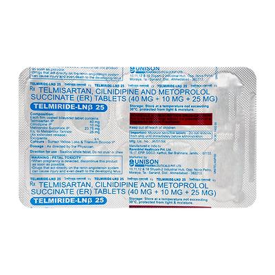 TELMIRIDE LN BETA 25 Tablet 10's - Hypertension-Ana