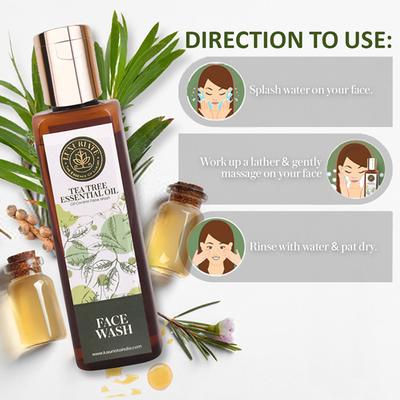 Luxuriate Natural Herbal Tea Tree Face Wash 100 ml - Make Up Removers