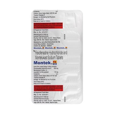 MONTEK FX 180 Tablet 10's - Asthma/COPD-Ast