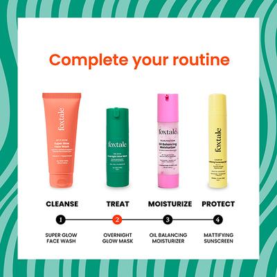 Foxtale The Diva Over Night Glow Mask, Aha, Pha and Provitamin B5, All Skin Types 30 ml - Face Packs