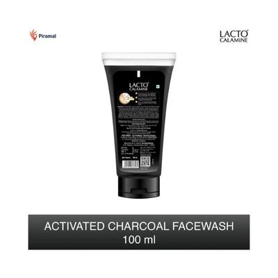Lacto Calamine Activated Charcoal Face Wash with Aloe Vera & Tea Tree Extract for Deep Skin Detox 100ml 3's - Face Wash & Cleansers