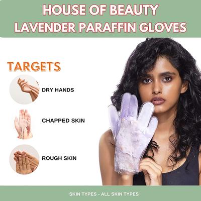 House of Beauty Lavender Paraffin Hand Gloves-At Home Manicure For Soft, Smooth Hands (1Pair) 1's - Hand Creams
