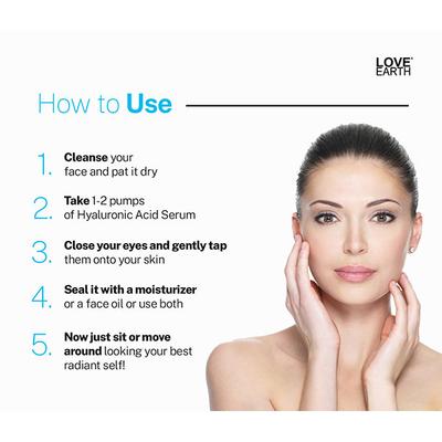 Love Earth Hyaluronic Acid Serum With Organic Aloe Vera & Essential Oils 30 ml - Face Moisturizers