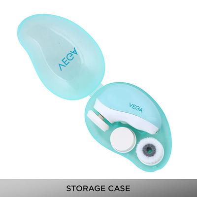 VEGA Electric Facial Cleanser and Massager Water Proof (VHFC-01) Green 1 gm - Massagers