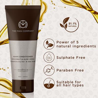 The Man Company Coconut and Aloe Vera Hair Conditioner 200 ml - Conditioners