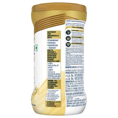 Ensure Diabetes Care Powder - Vanilla Flavour 375 gm (Pet Jar) - Diabetes (Fitness)