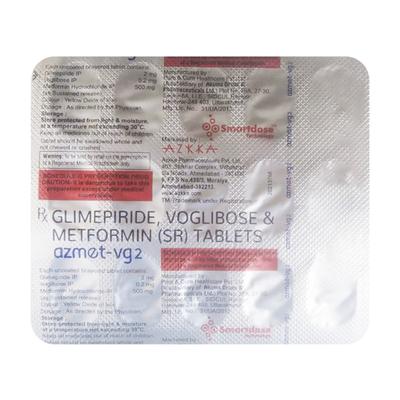 AZMET VG 2 Tablet 15's - Diabetes-Ant