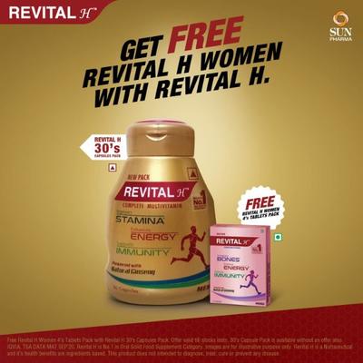 Revital H Men Capsules 30's + Free Revital H Women Tablet 4's - Multi-Vitamins