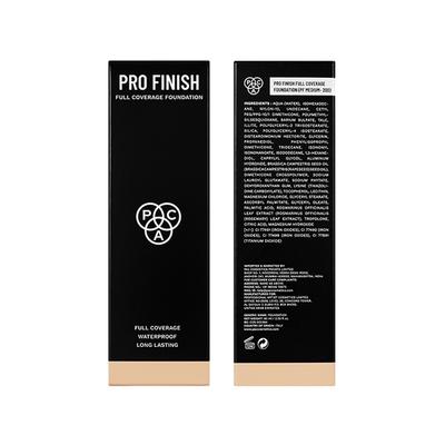 PAC Pro Finish Full Coverage Foundation Matte Finish Sweatproof Waterproof - PF Medium 200 (60 ml) - Foundation