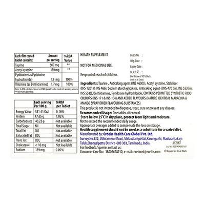 Thiamin R Tablet 10's - Supplements-Ent