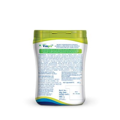 Lupin Vimpro Protein Powder - Vanilla Flavour 400 g - Protein Drink