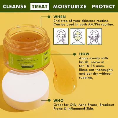 Conscious Chemist AHA & BHA Exfoliating Oil Control Face Mask for Acne Prone Skin & Uneven Texture 50 gm - Face Mask
