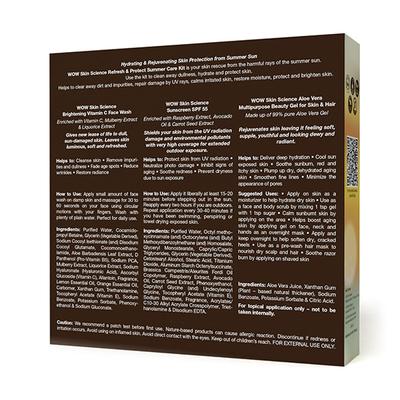 WOW Skin Science Summer Skin Care Face Kit 260 ml - Face Wash & Cleansers