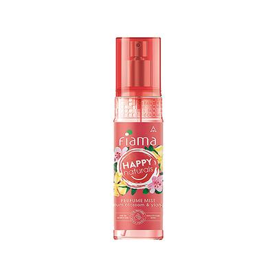 Fiama Happy Naturals Perfume Mists Plum Blossom and Ylang with Floral and Woody Notes Long Lasting Fragrance 120 ml - Body Mist/Spray