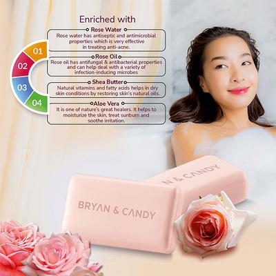 Bryan & Candy Delicate Rose Bathing Bar 230 gm - Soaps
