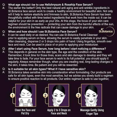 St.Botanica Helichrysum & Rosehip Face Serum 30 ml - Dark Circle & Wrinkle Busters