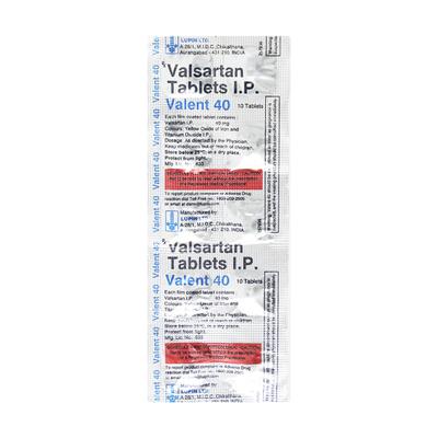 Valent 40mg Tablet 10'S - Hypertension-Ang