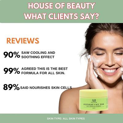 House of Beauty Overnight Face Mask-Pigmented Skin & Discoloration with Papaya Enzymes 100ml - Face Mask