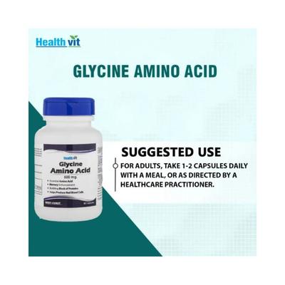 Healthvit Glycine Amino Acid 500MG- Capsules 60's - General Health