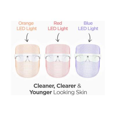 Protouch 3 in 1 LED Face Mask, Anti Ageing & Anti Acne, Facial Glow Mask for Glowing Clean & Clear Skin 1's - Masks & Peels