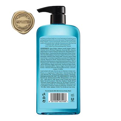 Pears Pure & Gentle Body Wash - With Mint Extract 500 ml - Shower Gels & Body Wash