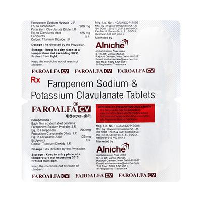 FAROALFA CV Tablet 6's - Bacterial Infections-OBL