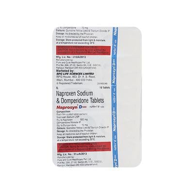 Naprosyn D 500mg Tablet 10'S - Migraine