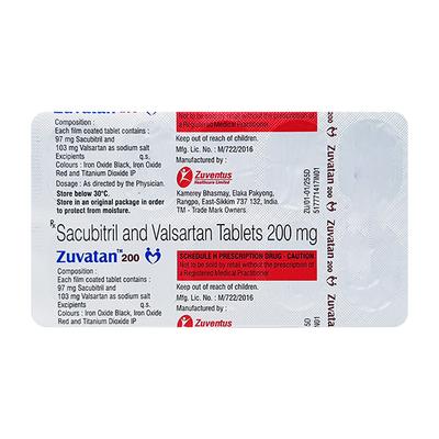 ZUVATAN 200 Tablet 10's - Heart Failure-Ant