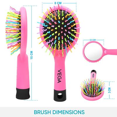 Vega Rainbow Hair Brush for Men and Women (R17-CB) 80 gm - Hair Brushes