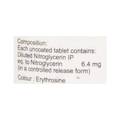 Nitrolong 6.4mg Tablet 30'S - Angina