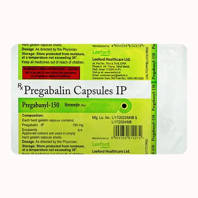 PREGABANYL 150 Capsule 10's - Neuropathic Pain-Dru