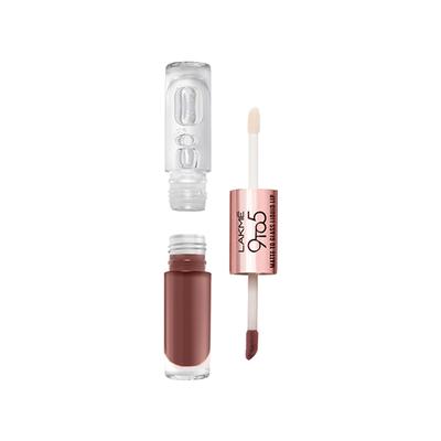 Lakme 9 to 5 Matte to Glass Liquid Lip - Salted Caramel 7.6 ml - Liquid Lipsticks