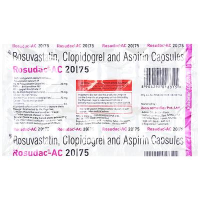 ROSUDAC AC 20/75 Capsule 10's - Blood Clot-Ant