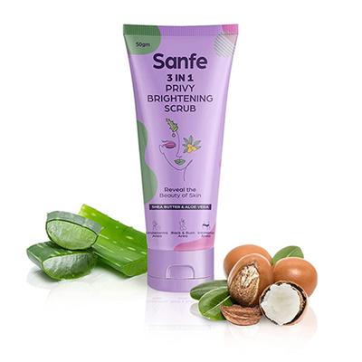 Sanfe 3 in 1 Brightening Scrub 50 gm - Scrubs & Exfoliants