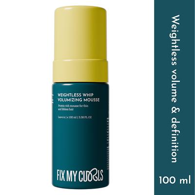 Fix My Curls Weightless Whip Volumizing Mousse Enriched with Rice Protein for Hair Growth, and Apple Cider Vinegar 100 ml - Hair Sets & Kits