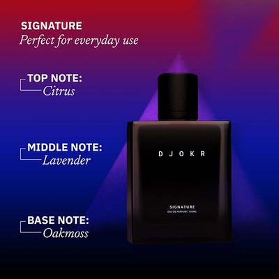 Djokr Signature Perfume For Men - Eau De Parfum Premium Luxury Long Lasting Fragrance Spray 100 ml - Men Perfumes (Edt/Edp)