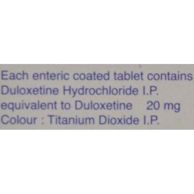 Symbal 20mg Tablet 10'S - Depression-Ant