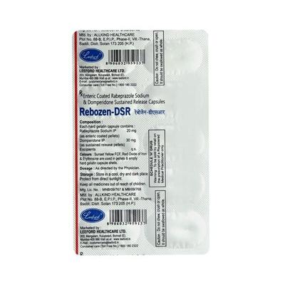 Rebozen DSR Capsule 10'S - Ulcer/Reflux/Flatulence-Aaa