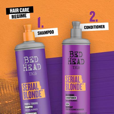 Bed Head Tigi Serial Blonde Purple Toning Shampoo for Cool Blonde Coloured Hair 400 ml - Shampoos