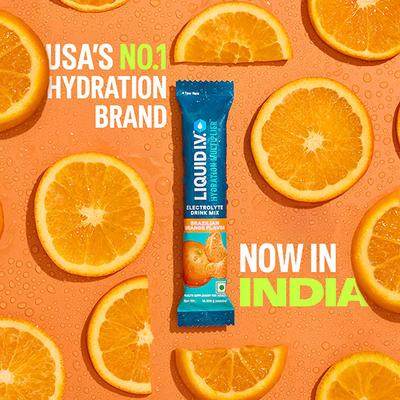 Liquid I.V. Hydration Multiplier- Brazilian Orange, Electrolyte Powder Drink Mix 12's - Multi-Vitamins