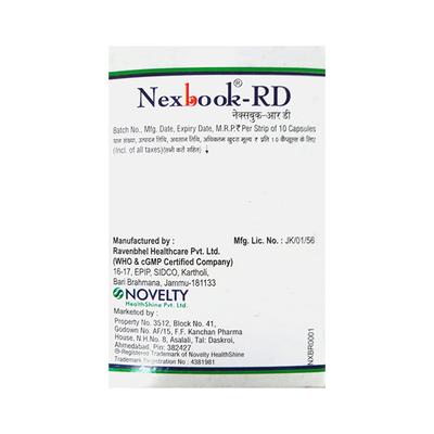 NEXBOOK RD Capsule 10's - Ulcer/Reflux/Flatulence-Aaa