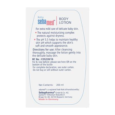 Sebamed Baby Body Lotion 200 ml - Creams, Lotions & Oils