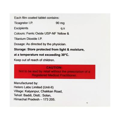 TIKACAD 90 Tablet 14's - Blood Clot-Ant