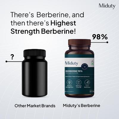 Miduty Berberine 98% Capsules 60's - Diabetes (Fitness)