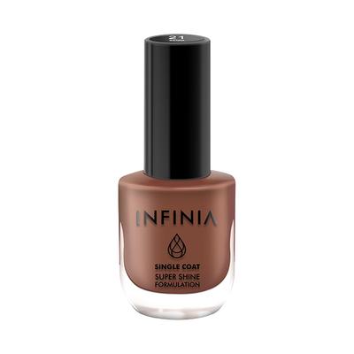 Infinia Brown Single Coat Nail Polish Sienna 021 12 ml - Nail Polish