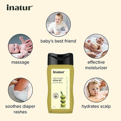 Inatur Cold Pressed - Olive Oil Pure& Natural 100Ml - Massage Oils
