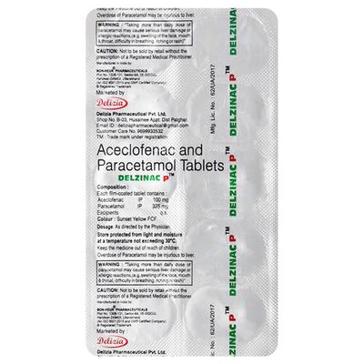DELZINAC P Tablet 10's - Pain relief-Nsa