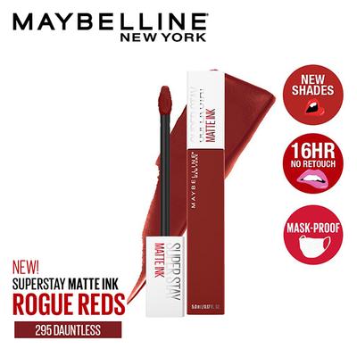 Maybelline New York Super Stay Matte Ink Liquid Lipstick x Rogue Reds, 295 Dauntless 5 ml - Lipsticks